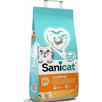 Podestýlka pro kočku SANICAT Hrudkující Vanilka-Mandarinka 8L bentonitové stelivo pro kočky