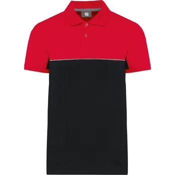 Kariban Pracovní piqué polo - 5XL black/red