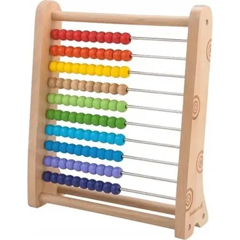 Dřevěná hračka EVERARTH DŘEVĚNÉ POČÍTADLO HRAČKA VZDĚLÁVACÍ PRO DĚTI CERTIFIKÁT FSC