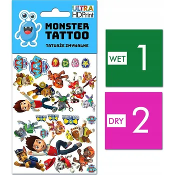 Odstranitelné tetování DOČASNÉ OMYVATELNÉ TETOVÁNÍ PRO DĚTI Tlapková patrola