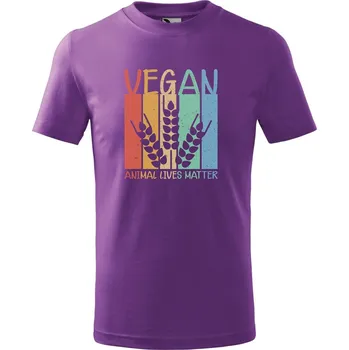 Chlapecké oblečení DOBRÝ TRIKO Dětské tričko Vegan Velikost: 122/6 let, Barva: Fialová