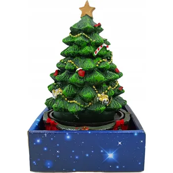 Vánoční dekorace Zdobený vánoční stromeček Magic Village hrací skříňka 17 cm keramika