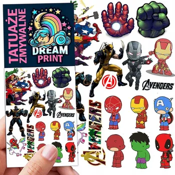 Odstranitelné tetování Smyvatelné tetovačky pro děti Avengers - dočasné tetování