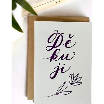 Be Nice EKO Přání Děkuji - modré