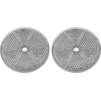 univerzální odrazka kulatá s otvorem pro uchycení, bílá (průměr 60 mm) 2 ks