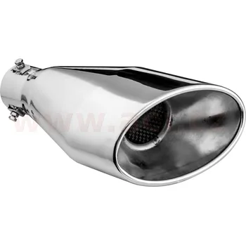 koncovka výfuku nerezová oválná, vnější průměr 160x95mm, délka 300mm, vnitřní průměr 45-55mm ASSO