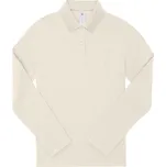 B&C Collection Dámské piqué polo s dlouhým rukávem - XXL off white