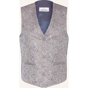 Pánská bunda Wilvorst Pánská Obleková Vesta Extra Slim Fit, tmavě hnědá /...