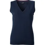 James & Nicholson Dámská svetrová vesta s výstřihem do V - L navy