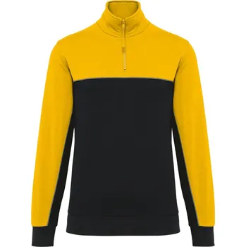 Pánská mikina Kariban Pracovní mikina s 1/4 zipem - 5XL black/yellow