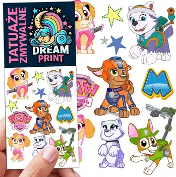 Odstranitelné tetování DOČASNÉ OMYVATELNÉ TETOVÁNÍ PRO DĚTI Tlapková patrola