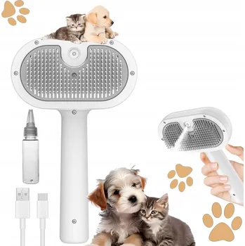 Kartáč pro zvířata PARNÍ KARTÁČ PRO KOČKY PSY K ČESÁNÍ SRSTI, PAŘÍCÍ KARTÁČ Steamy Cat Brush