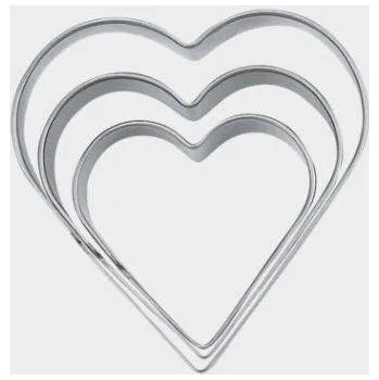 Vykrajovátko Sada vykrajovátek srdíčka o 4 / 5 / 6 cm - Stadter