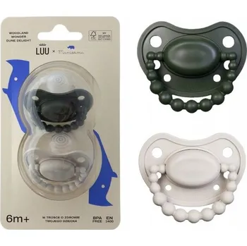 dudlíky Dudlík LUU silikonové, polohovací, vícebarevné 6 m+ 2 ks