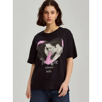 Dámské tričko Tričko s potiskem Twilight - S - House - černá - 874EM-99X