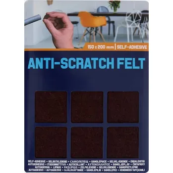 Podložka pod nábytek PLST ochranný samolepicí pro vlastní vyřezávání 150 x 200 mm hnědý