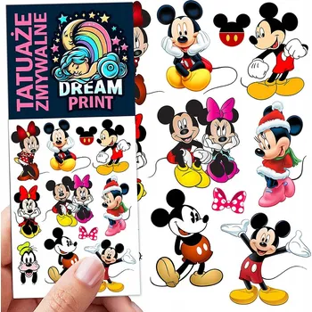 Odstranitelné tetování DOČASNÉ OMYVATELNÉ TETOVÁNÍ PRO DĚTI - Mickey Mouse