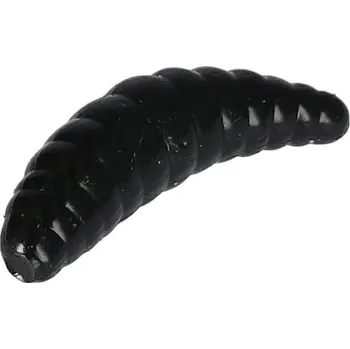 Rybářský háček 10ks - Gumová Nástraha Mikado M-Area Maggot 4,2cm Červ Černý