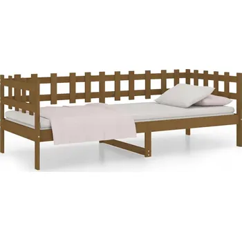 Zahradní lehátko Dřevěné lehátko 203,5x96x68,5 cm, medově hnědá, masivní borovicové dřevo