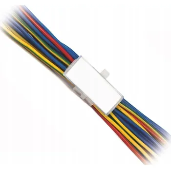 Uzavíratelný popisovací štítek na kabely a vodiče, pro uchycení stahovací páskou, 41 x 17 mm, 10 ks