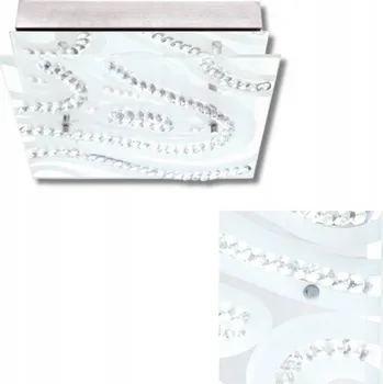 Elegancka Lampa Led Sufitowa Plafon Verdesca Křišťálové Detaily Teplá Bílá