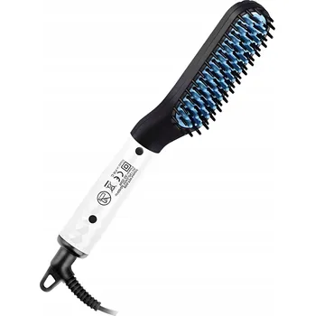 Žehlička na vlasy Žehlička Na Vlasy hřebenový elektrický kartáč na ionizační bradu 2v1 dárek