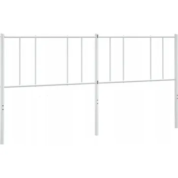 Čelo postele kovové, bílé 198 x 3 x 90 cm