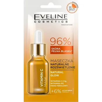 Pleťová maska Eveline Vitamin C maska pro přirozené rozjasnění pleti 8 ml