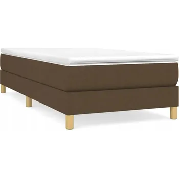 Postel Rám postele 203x80x25 cm, tmavě hnědá, polyester látka