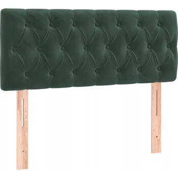 Čelo postele sametové nastavitelné tmavě zelené 90x7x78/88 cm