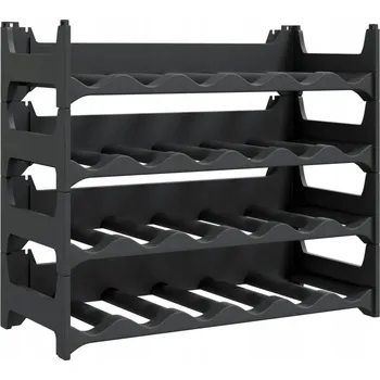 Stojan na víno Modulární stojan na víno z PP, antracitový, 60x26x52 cm, na 24 lahví