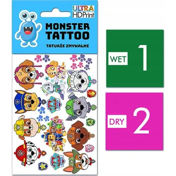 Tetování DOČASNÉ OMYVATELNÉ TETOVÁNÍ PRO DĚTI Tlapková patrola
