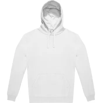 Pánská mikina B&C Collection Unisex mikina s kapucí - XXL white