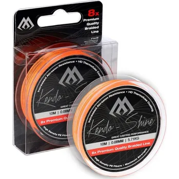Pletená Šňůra Mikado Kendo Shine Oranžová 10m 0,08mm/5,71kg