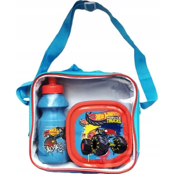 Svačinový box Hot Wheels Lunch box – svačinový box a lahev na pití pro děti v praktické tašce