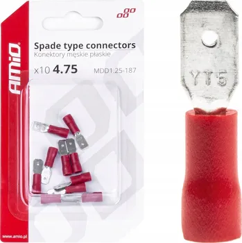 Vrták AMiO IZOLOVANÉ KONEKTORY PLOCHÉ ZÁSUVKY 1,25-187