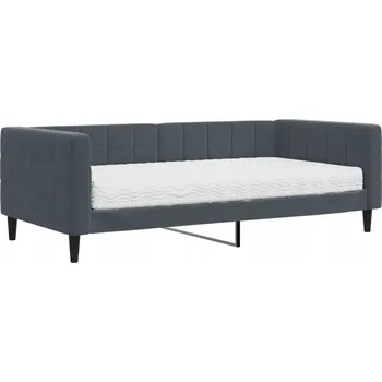 Pohovka Tmavě šedá pohovka s funkcí spaní 213x100x68 cm s matrací 90x190 cm