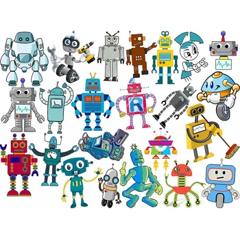 Odstranitelné tetování DOČASNÉ TETOVÁNÍ PRO DĚTI ROBOTI SADA