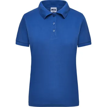 Dámské tričko James & Nicholson Dámské pracovní piqué polo z těžké bavlny - M royal
