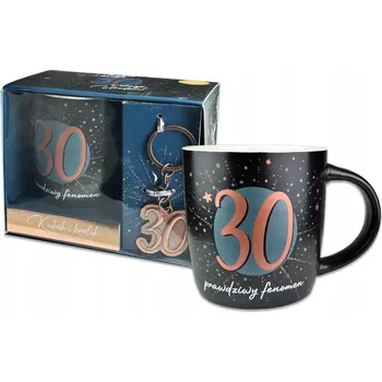 SADA HRNEK A PŘÍVĚSEK NA KLÍČE DENIM 30. NAROZENINY SKUTEČNÝ FENOMÉN TŘICÍTKA