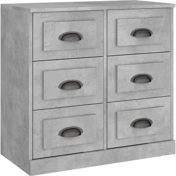 Komoda Klasická skříňka z dřevotřísky, šedá Betonu, 70x35,5x67,5 cm