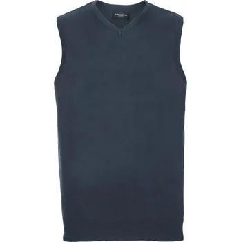 Pánská bunda Russell Collection Svetrová vesta s výstřihem do V - L french navy