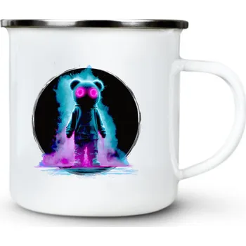 Pánské oblečení Psycho medvěd - Plechový hrnek VELKÝ 400ml (500 ml po okraj) - 400 ml