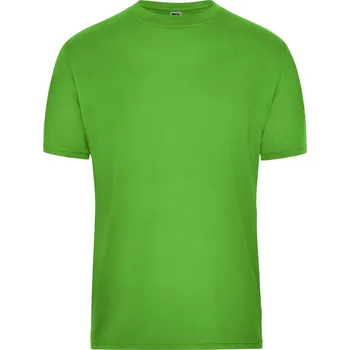 Pánská móda James & Nicholson Pánské pracovní tričko z bio bavlny - Solid - 6XL lime green