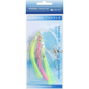 Rybářský háček Mořský Návazec Octopus Rig Hair 7,5 cm Háček 2/0 Mikado