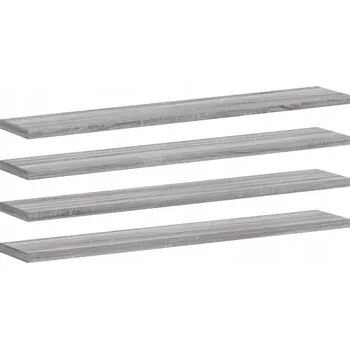 police Nástěnná police z dřevotřísky, šedý dub sonoma, 60x10x1 cm