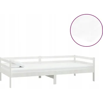 Postel Bílá válenda s matrací 90x200 cm z masivního borovicového dřeva