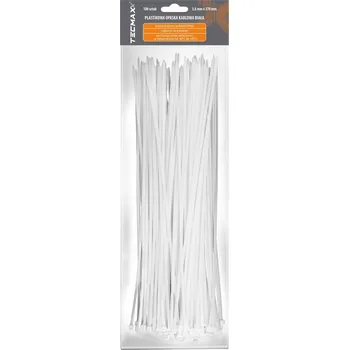 Stahovací páska AMT AMTRA STAHovací PÁSKA PLASTOVÁ, BÍLÁ 3,6MM X 370MM, 100 KS /TECMAXX/