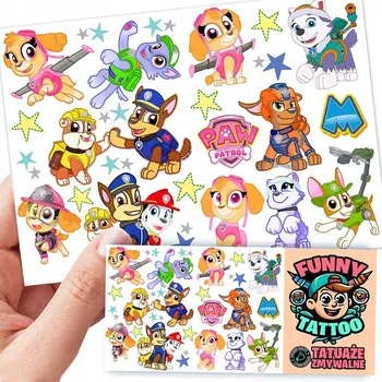 Odstranitelné tetování DOČASNÉ OMYVATELNÉ TETOVÁNÍ PRO DĚTI Tlapková patrola