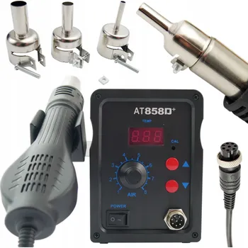 Horkovzdušná pistole Horkovzdušná pistole AT-858D+ pro svařování a opravy plastů